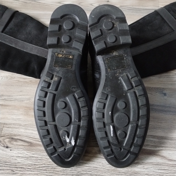 Hunter Willingen Black Suede Leather Tall Boots Size 6.5 - Picture 4 of 5